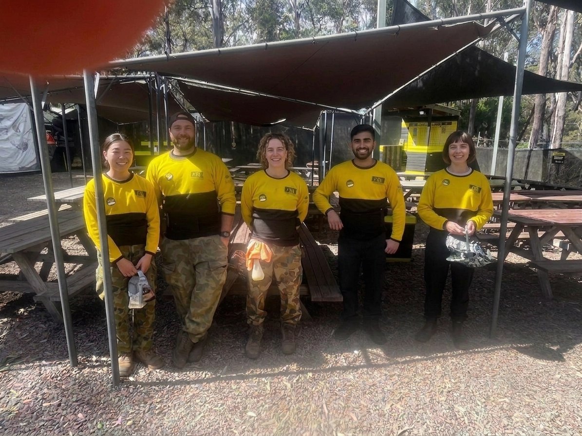 Five Delta Force Melbourne marshals ready for the day