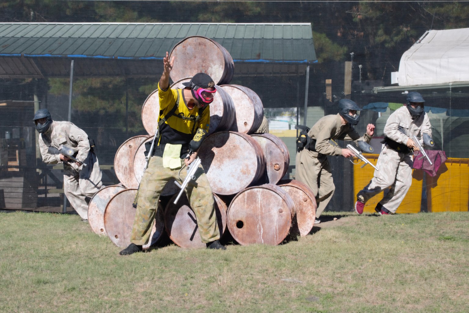 Delta Force marshals supporting players during a live mission